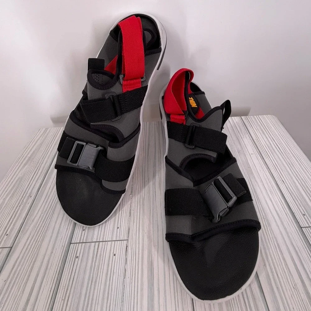 Nike Canyon Sandal Anthracite Black University Red Men's Size 12